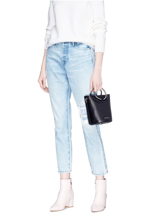 Figure View - Click To Enlarge - REBECCA MINKOFF - Ring handle leather bucket bag