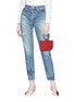 Front View - Click To Enlarge - REBECCA MINKOFF - Ring handle leather crossbody bag