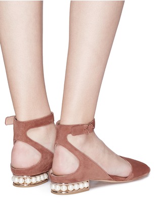 Figure View - Click To Enlarge - NICHOLAS KIRKWOOD - 'Lola Pearl' suede sandals