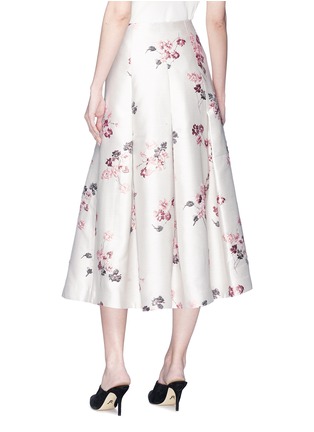 Back View - Click To Enlarge - CO - Pleated floral jacquard skirt