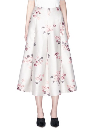 Main View - Click To Enlarge - CO - Pleated floral jacquard skirt