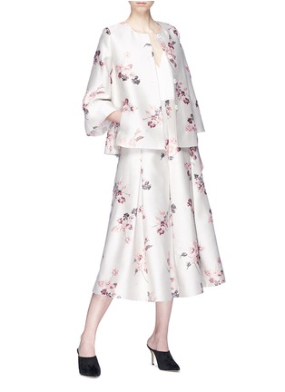Figure View - Click To Enlarge - CO - Floral jacquard jacket