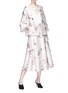 Figure View - Click To Enlarge - CO - Floral jacquard jacket