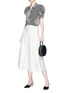 Figure View - Click To Enlarge - CO - Pleated metallic skirt