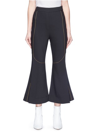 Main View - Click To Enlarge - ELLERY - 'Velocity' topstitch flared suiting pants