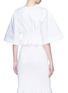 Back View - Click To Enlarge - ELLERY - 'Close Encounters' gathered waist cropped gabardine shirt