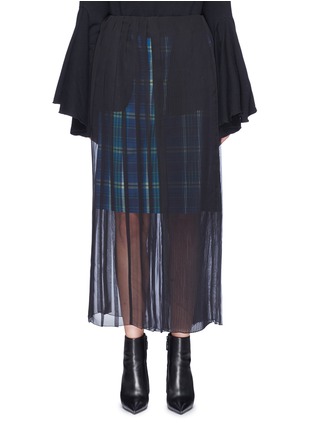 Main View - Click To Enlarge - 72951 - Layered check plaid skirt
