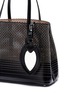 Detail View - Click To Enlarge - ALAÏA - Floral lasercut scalloped edge small leather tote