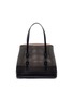 Main View - Click To Enlarge - ALAÏA - Floral lasercut scalloped edge small leather tote