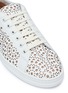Detail View - Click To Enlarge - ALAÏA - Geometric lasercut leather sneakers