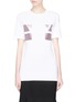 Main View - Click To Enlarge - NEIL BARRETT - Metallic stripe print T-shirt