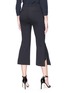 Back View - Click To Enlarge - NEIL BARRETT - Zip cuff cropped flared suiting pants