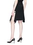 Back View - Click To Enlarge - NEIL BARRETT - Drape mini skirt