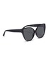 Figure View - Click To Enlarge - LINDA FARROW - Acetate oversized cat eye sunglasses