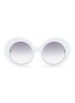 Main View - Click To Enlarge - LINDA FARROW - Acetate round sunglasses