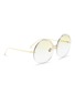 Figure View - Click To Enlarge - LINDA FARROW - Acetate front metal round sunglasses