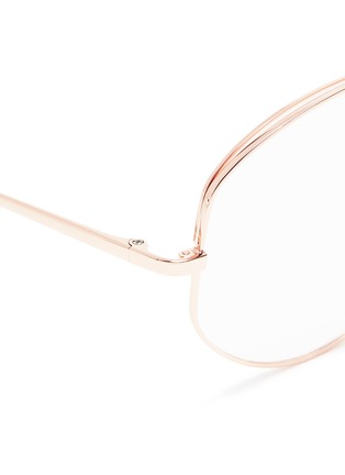 Detail View - Click To Enlarge - LINDA FARROW - Titanium double rim oversized optical sunglasses