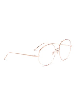 Figure View - Click To Enlarge - LINDA FARROW - Titanium double rim oversized optical sunglasses