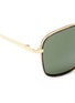 Detail View - Click To Enlarge - LINDA FARROW - Tortoiseshell front metal square aviator sunglasses