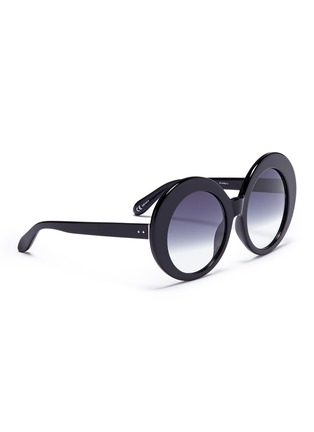 Figure View - Click To Enlarge - LINDA FARROW - Acetate round sunglasses