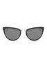 Main View - Click To Enlarge - LINDA FARROW - Acetate front metal cat eye sunglasses