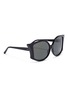 Figure View - Click To Enlarge - LINDA FARROW - 'Lerreta' acetate bat sunglasses