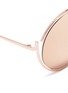 Detail View - Click To Enlarge - LINDA FARROW - Open metal frame round sunglasses
