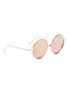 Figure View - Click To Enlarge - LINDA FARROW - Open metal frame round sunglasses