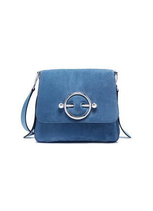 Main View - Click To Enlarge - JW ANDERSON - 'Disc' leather and suede shoulder bag