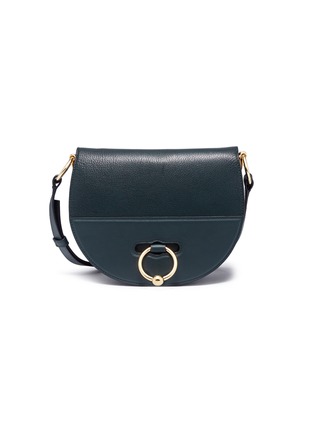 Main View - Click To Enlarge - JW ANDERSON - Latch flap barbell ring leather shoulder bag