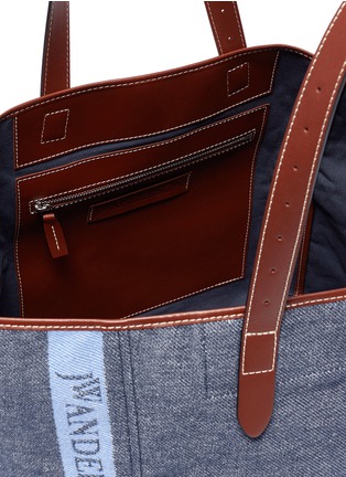 Detail View - Click To Enlarge - JW ANDERSON - 'Belt' logo jacquard canvas tote