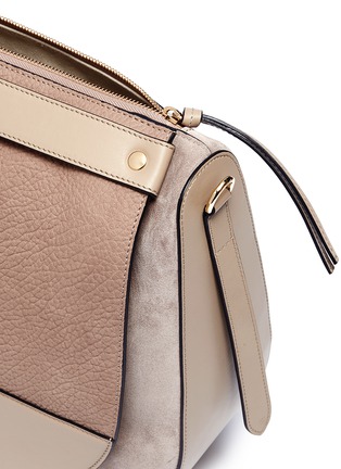 Detail View - Click To Enlarge - JW ANDERSON - 'Moon' suede and leather large shoulder bag