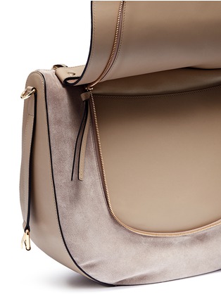  - JW ANDERSON - 'Moon' suede and leather large shoulder bag