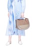 Figure View - Click To Enlarge - JW ANDERSON - 'Moon' suede and leather large shoulder bag
