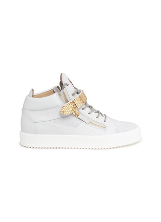 Main View - Click To Enlarge - 73426 - 'Archer' suede and leather high top sneakers