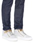 Figure View - Click To Enlarge - 73426 - 'Archer' suede and leather high top sneakers