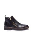 Main View - Click To Enlarge - 73426 - 'Austin' double zip calfskin leather boots