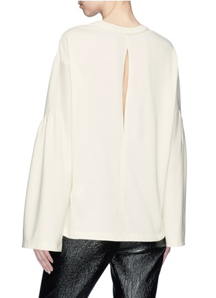 Back View - Click To Enlarge - 3.1 PHILLIP LIM - Keyhole back long sleeve T-shirt
