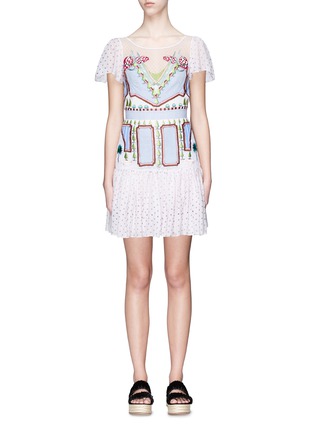 Main View - Click To Enlarge - 68244 - 'Bourgeois' tree embroidered silk chiffon mini dress