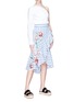 Figure View - Click To Enlarge - 68244 - 'Bella' floral embroidered ruffle stripe skirt