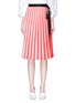 Main View - Click To Enlarge - TOME - Tie stripe pleated georgette wrap skirt