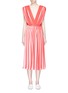 Main View - Click To Enlarge - TOME - Tie back stripe georgette midi dress
