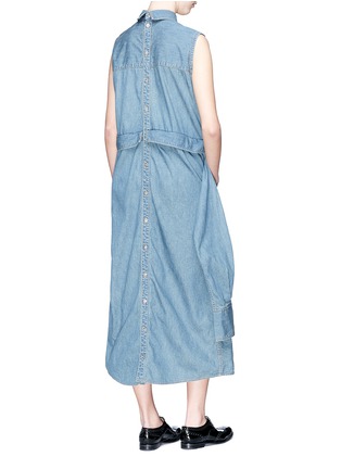 Figure View - Click To Enlarge - THE KEIJI - Panelled denim shirt dress