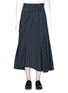 Main View - Click To Enlarge - THE KEIJI - Pleated waist stripe maxi skirt