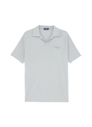 Main View - Click To Enlarge - INCOTEX - Open placket jersey polo shirt