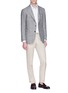 Figure View - Click To Enlarge - INCOTEX - Linen-cotton chinos