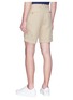 Back View - Click To Enlarge - INCOTEX - Linen-cotton Bermuda shorts