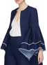 Detail View - Click To Enlarge - LEAL DACCARETT - 'Flamenco' bell pleated sleeve denim coat