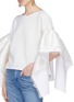 Detail View - Click To Enlarge - LEAL DACCARETT - 'Cana' ruffle drape sleeve top