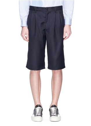 Main View - Click To Enlarge - COMME DES GARÇONS SHIRT - Pleated wool twill shorts